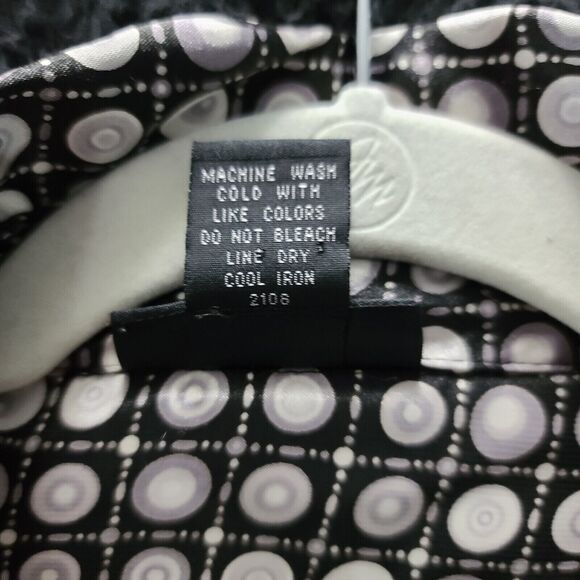 Rafaella Womens Button Down Blouse Multi-Color Size 6 100% Polyester Long Sleeve - Picture 7 of 12